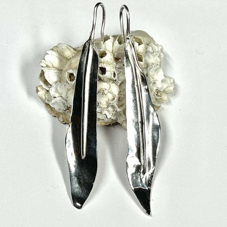 Sterling Leaf Earrings 
