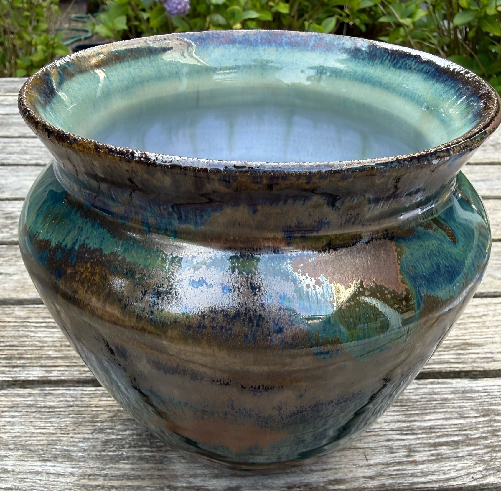 Green Tea and Black Walnut Vase