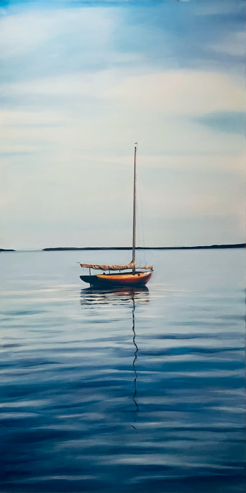 Red Herreshoff Reflecting by Anne Marie Bratton