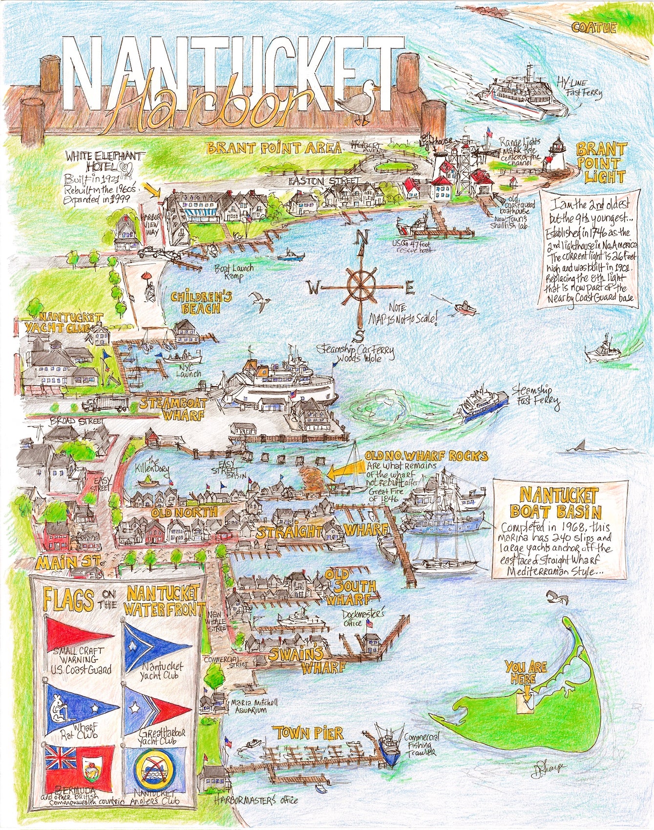 Map of Nantucket Harbor
