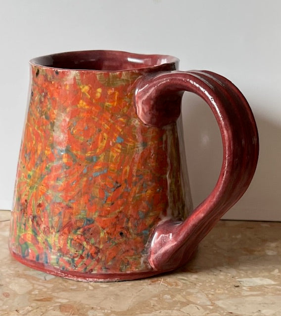 Red Patterned Mug