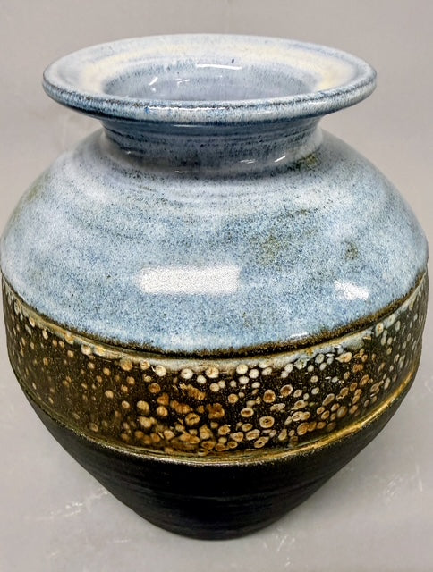 Mastadon Black Clay Vase with Inlay