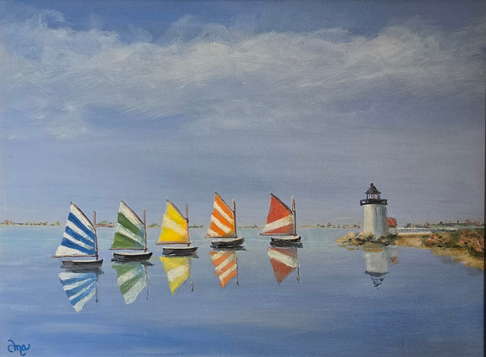 'Rainbow Reflection' Catboat Fleet