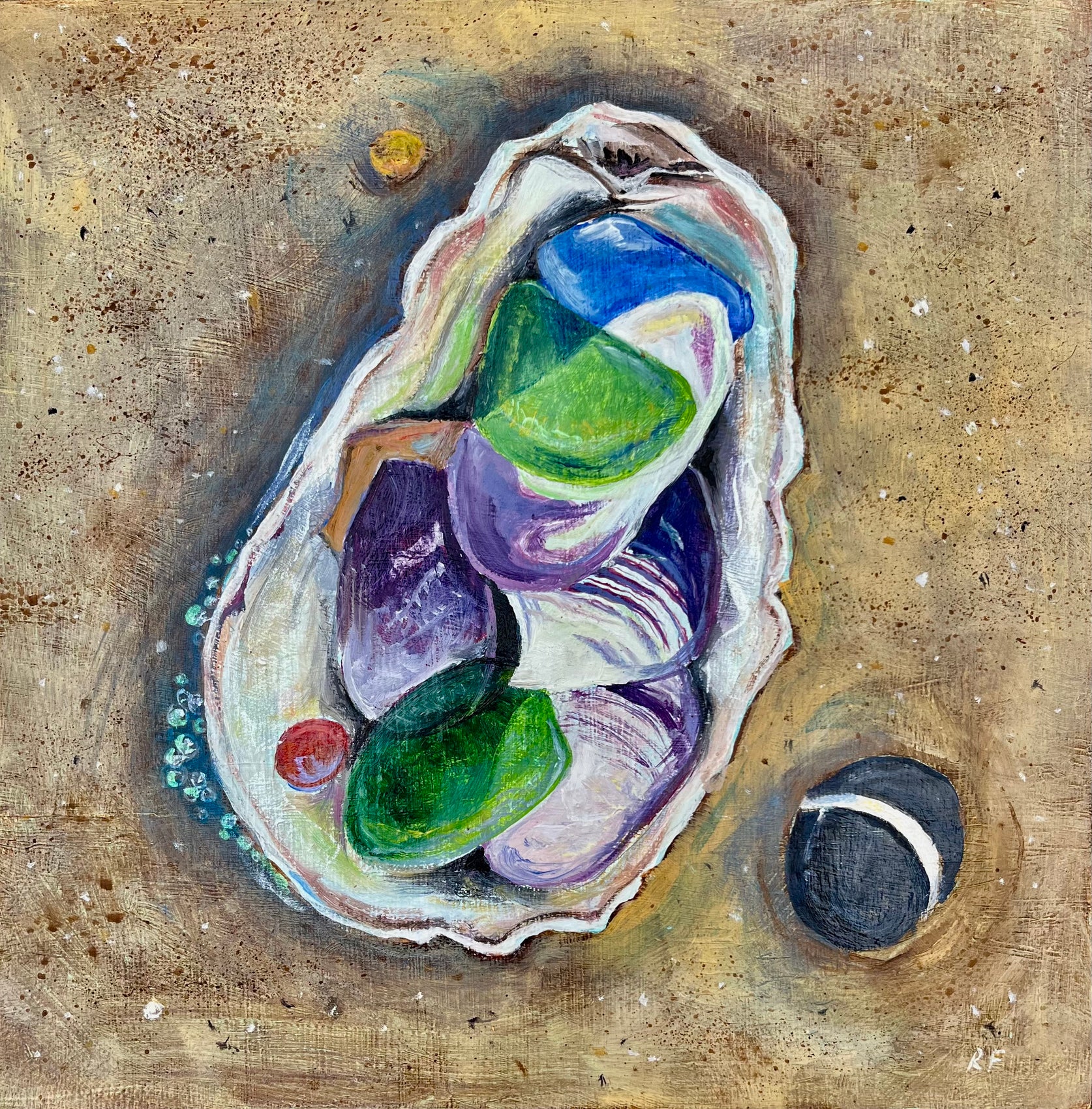 Seaglass, Wampum, Lucky Stone