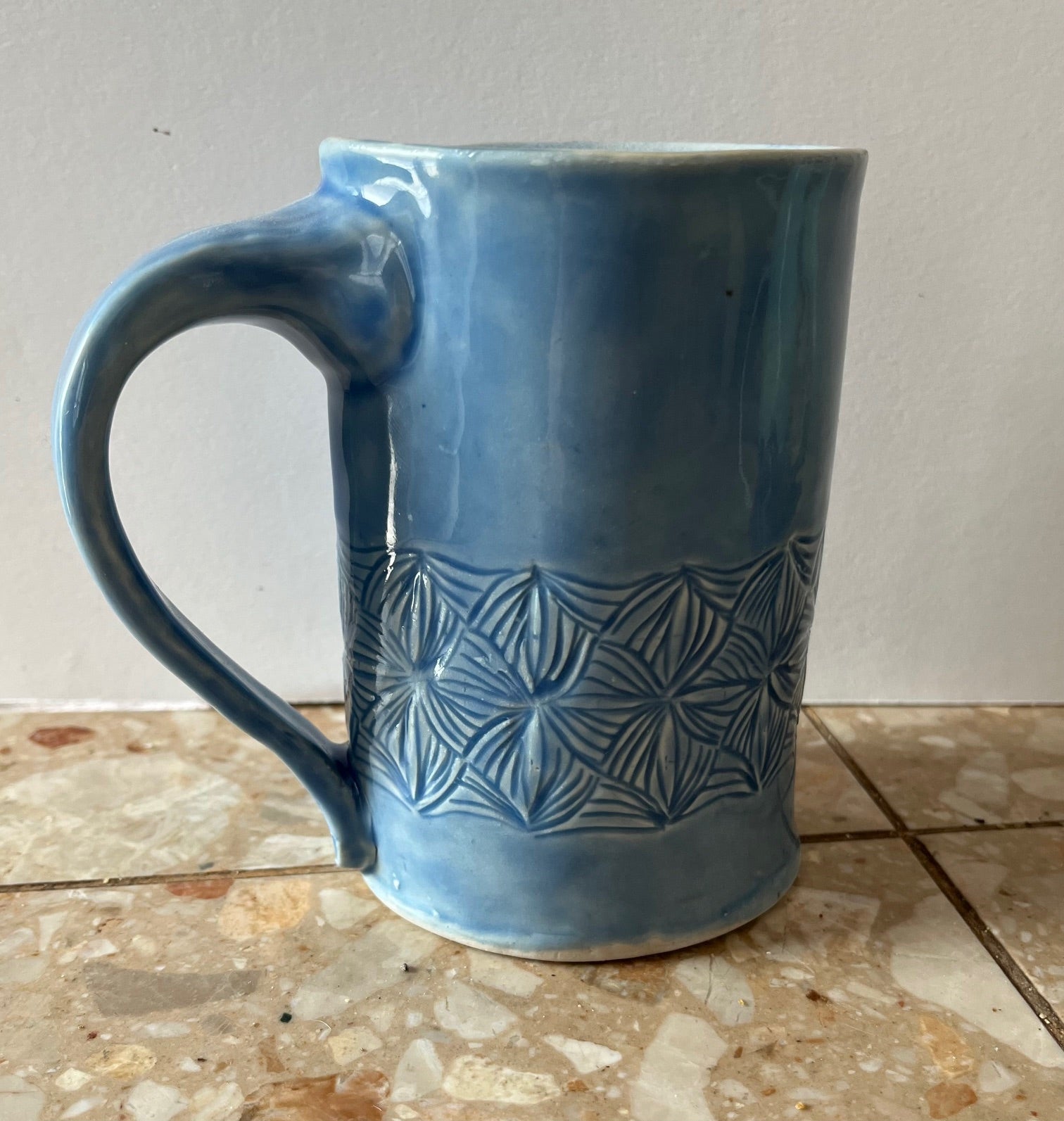 Blue Leaf Mug