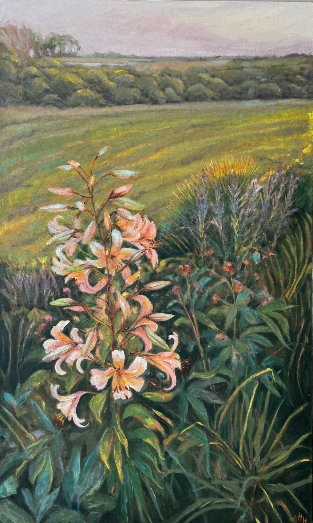 Peony, Lily, Russian Sage