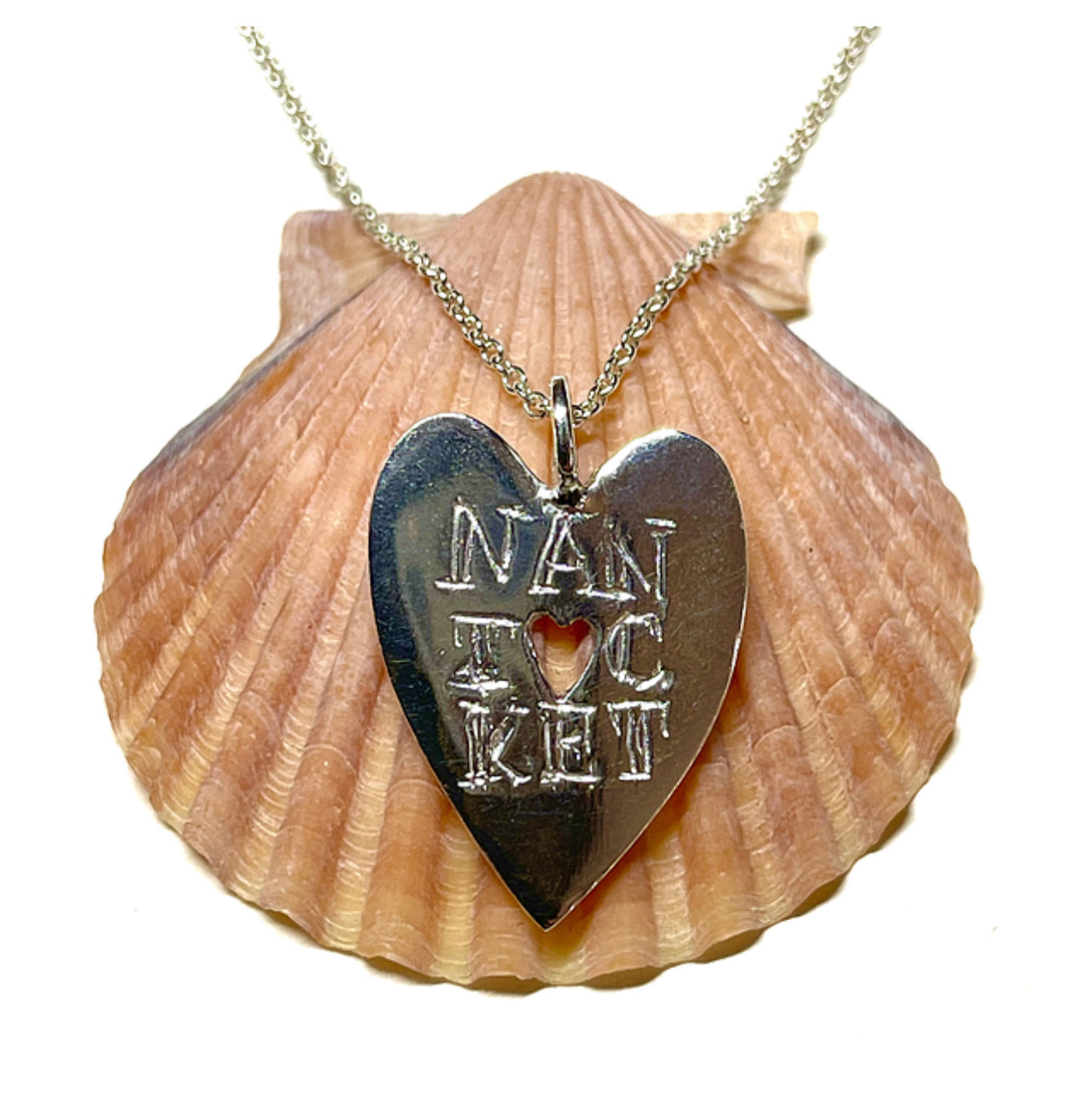 Sterling silver Nantucket heart Necklace