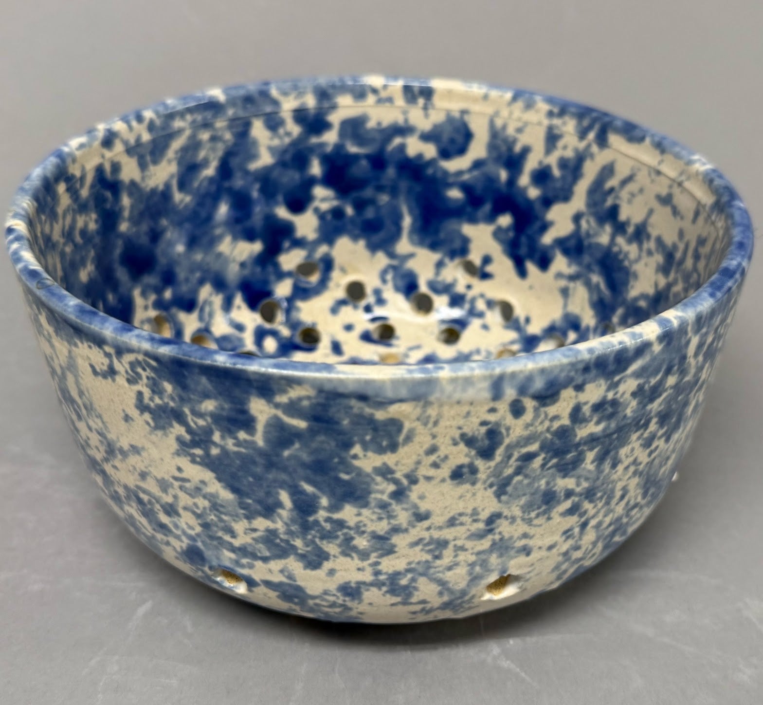 Blue Splatterware Berry Bowl