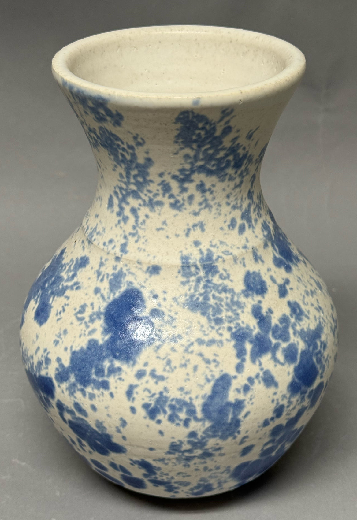 Blue Spatterware Vase