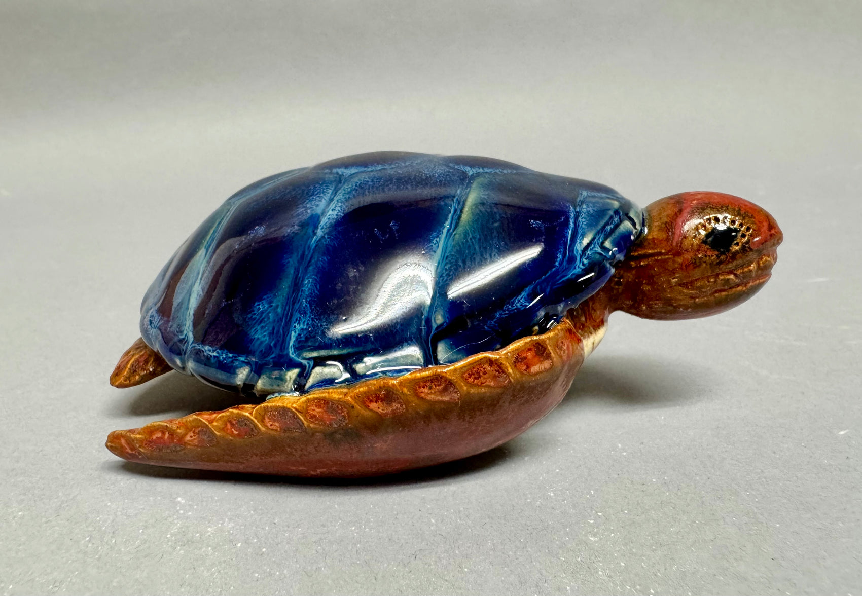 Sea turtle- cobalt blue