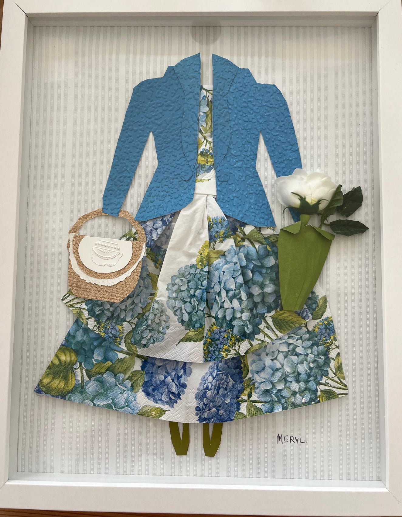 Hydrangea Girl with Blue  Jacket 