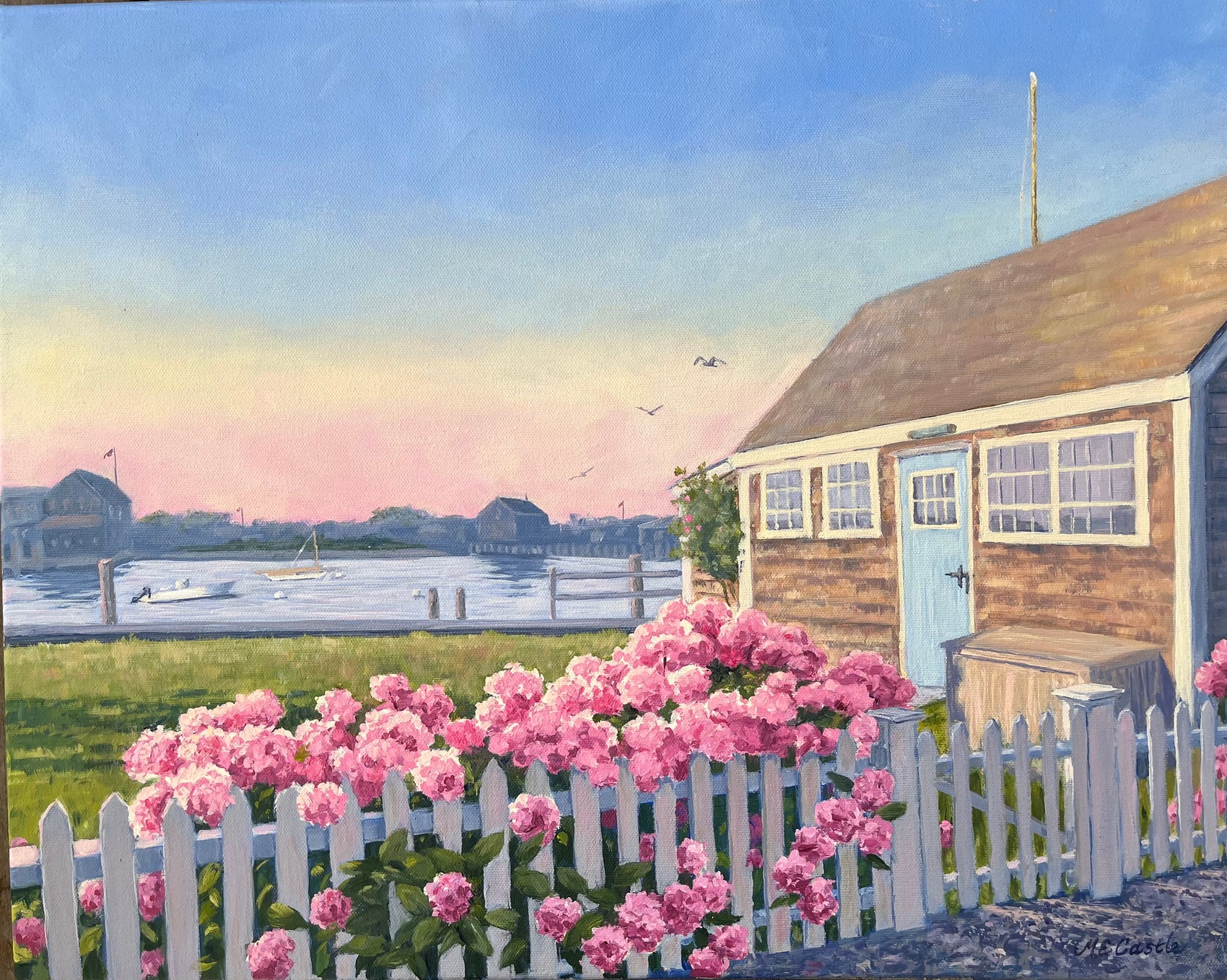 Lydia Cottage with Hydrangeas 