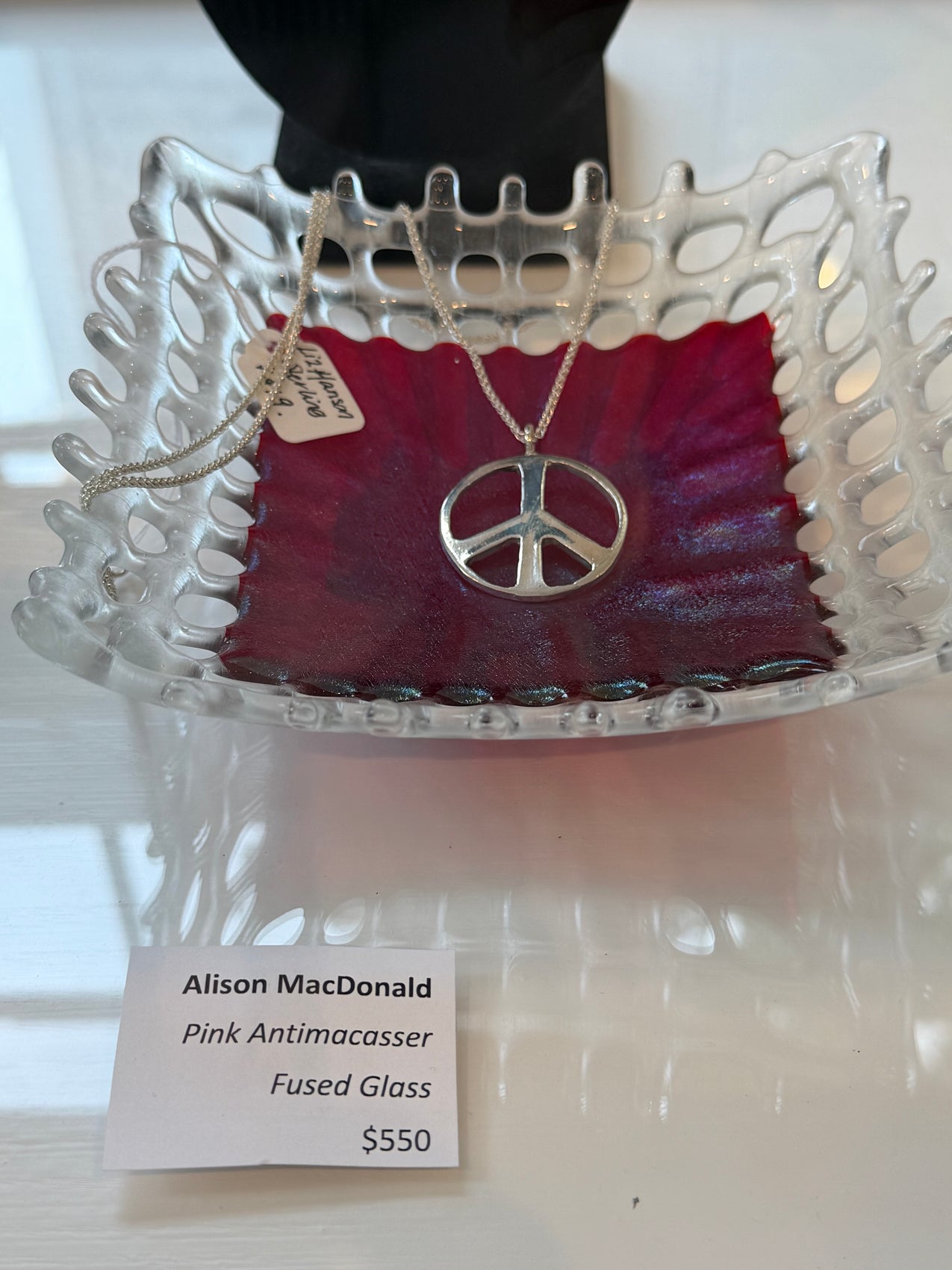 Pink Antimacasser Tray
