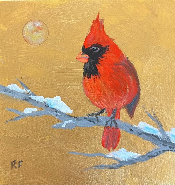 Cardinal and Snow - mini