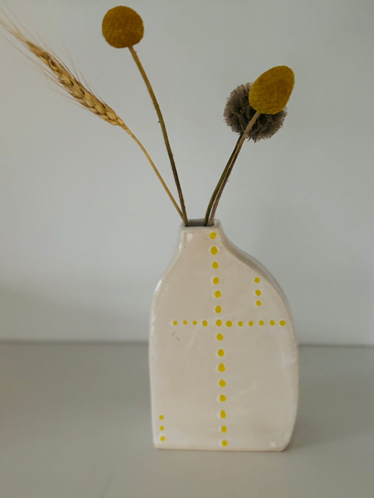 Yellow Dot Vase I