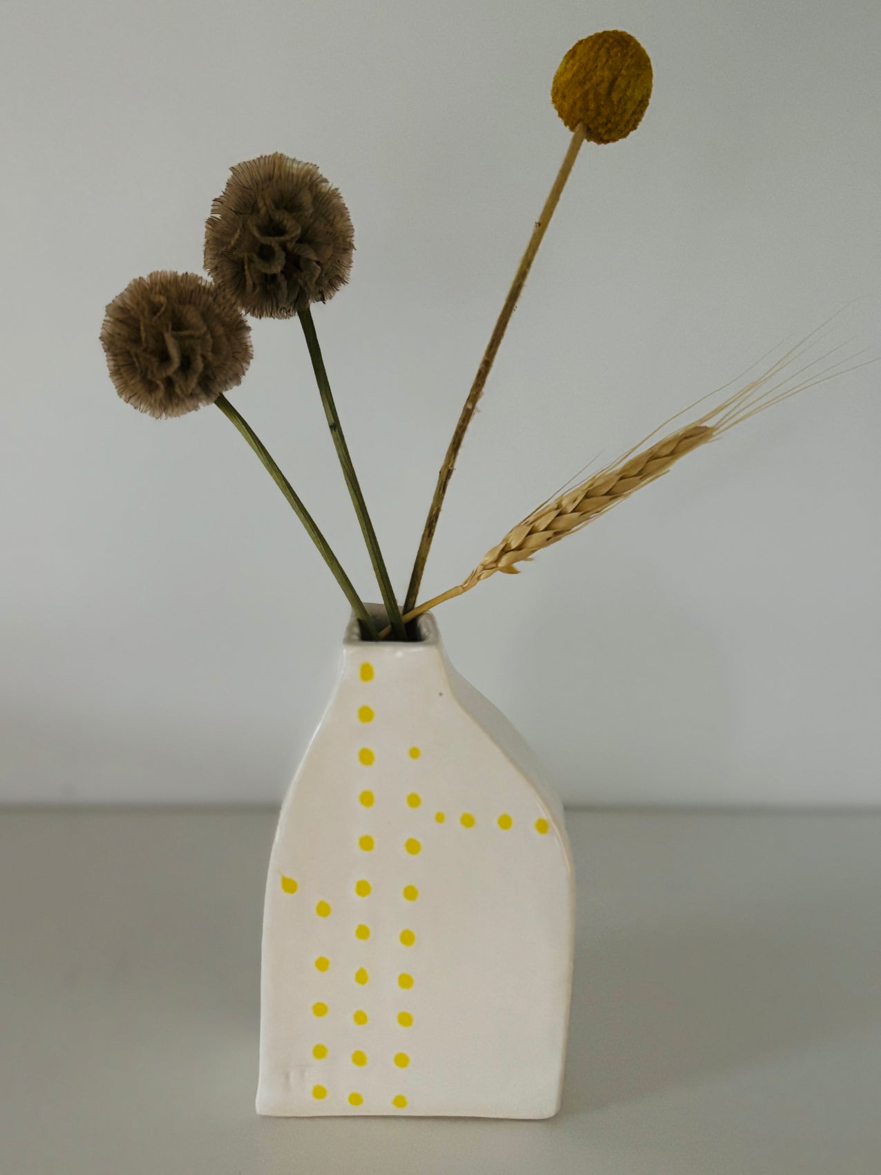 Yellow Dot Vase II