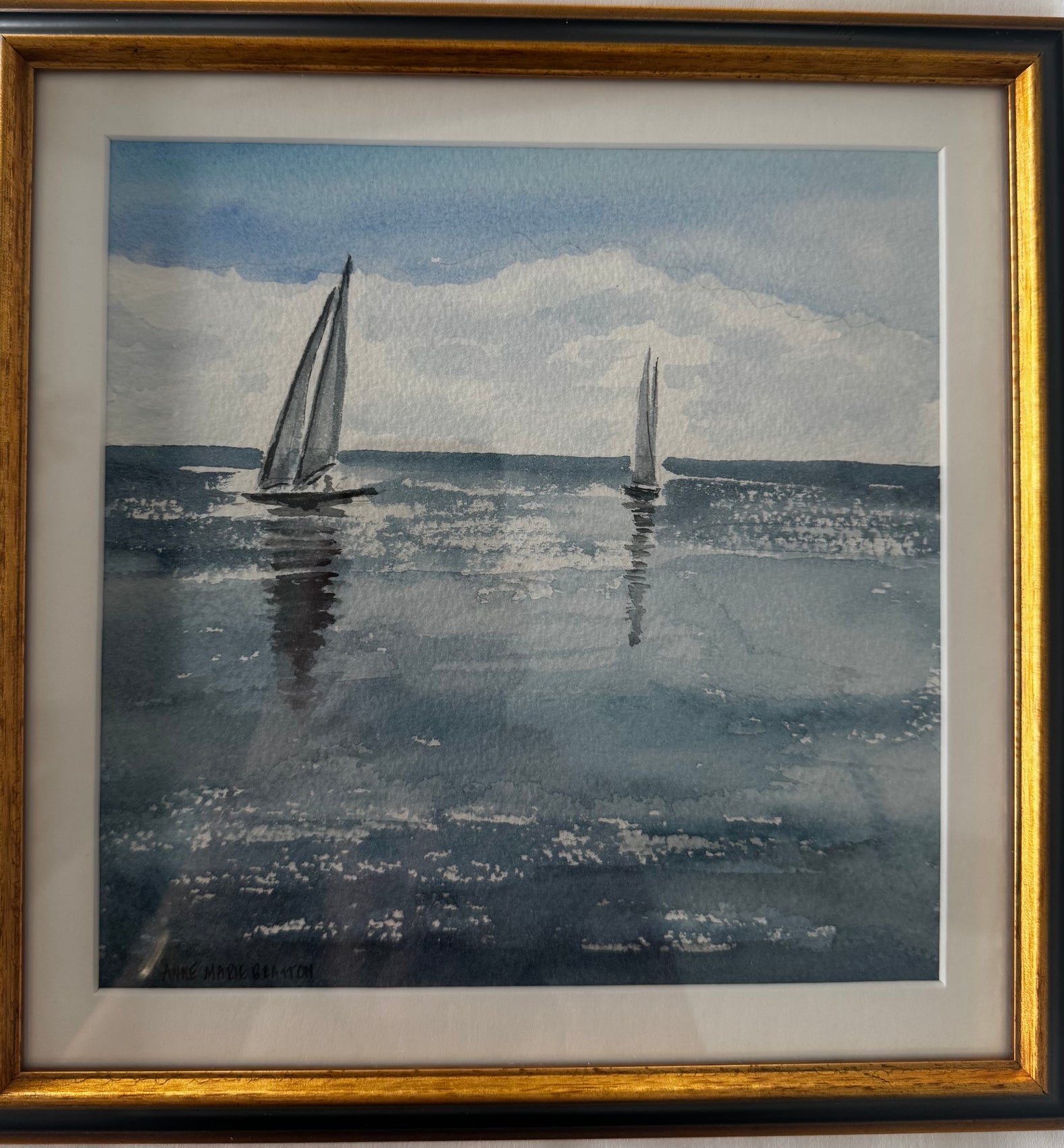 Sailboats Crossing