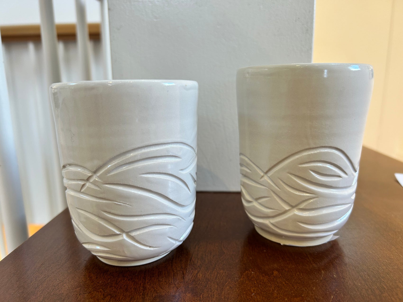 Pair of Carved Tumblers (12oz)