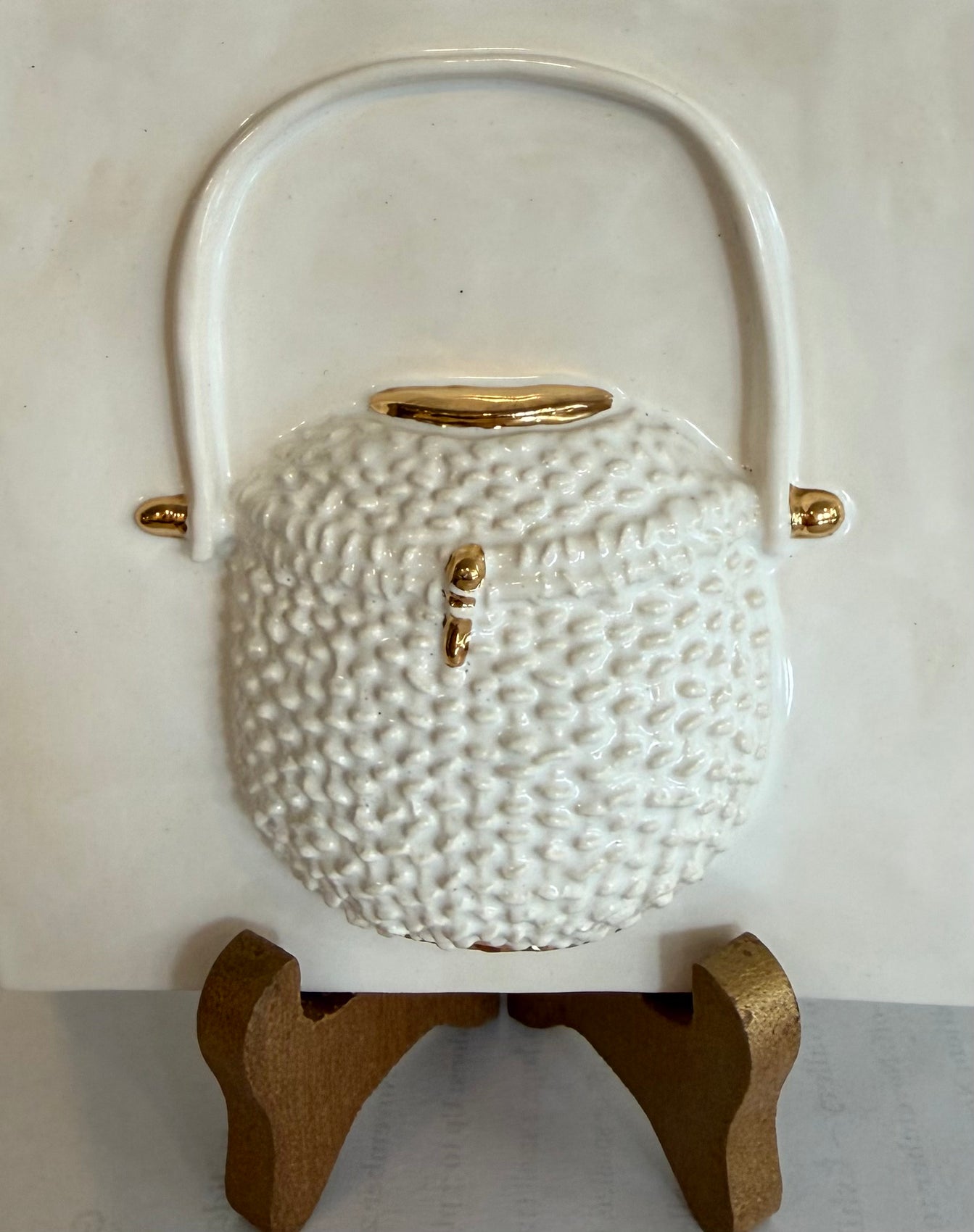 Lightship Basket Tile w/Gold details