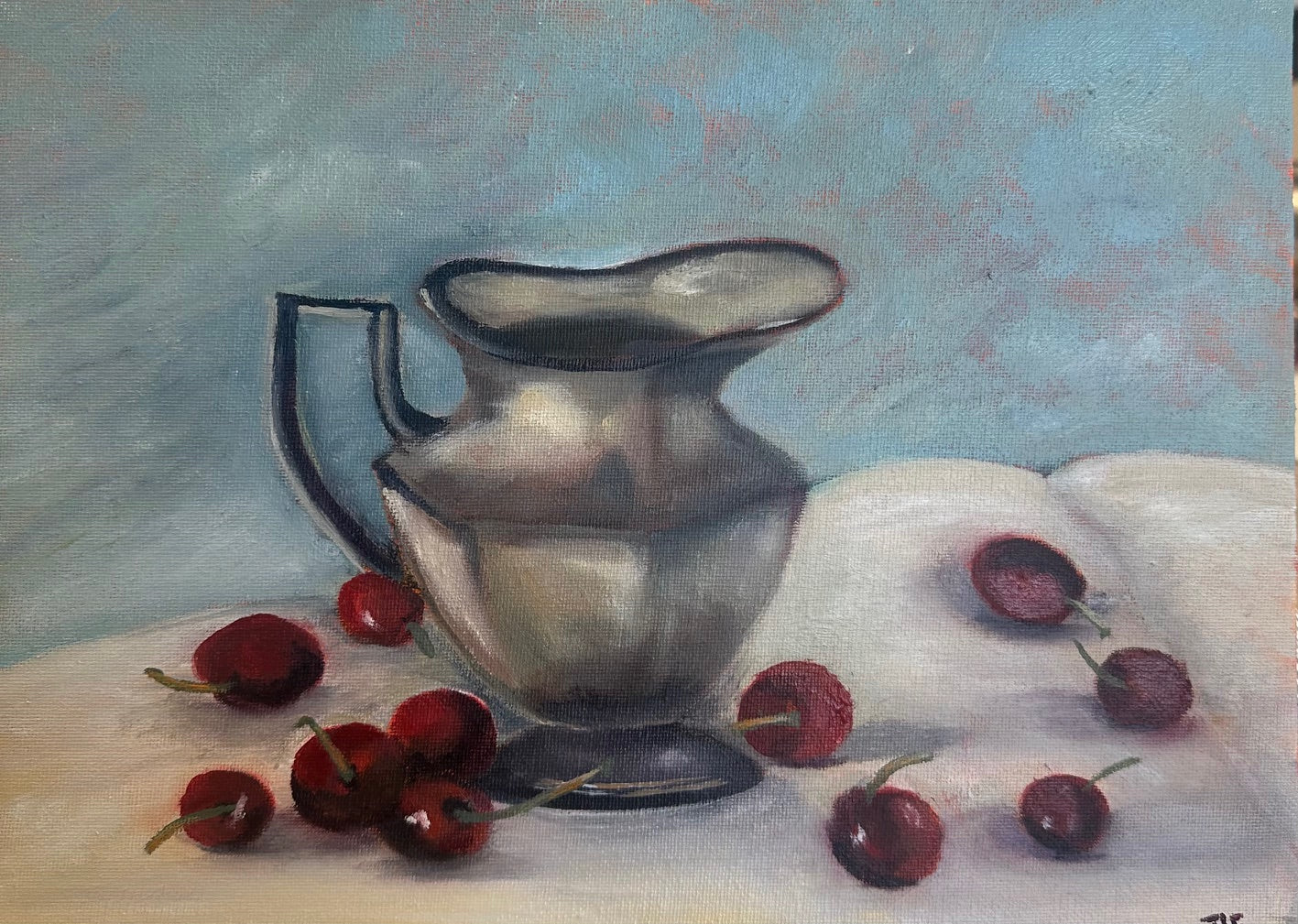 Cherries and Pitcher